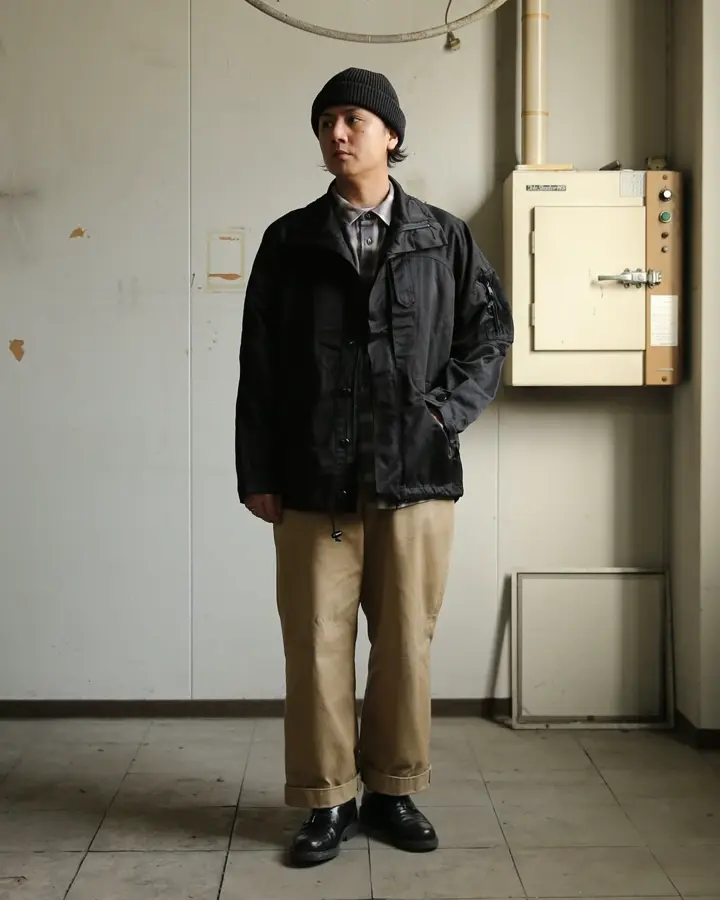 実物 USED オーストリア軍 パラトルーパージャケット DEEP BLACK染め