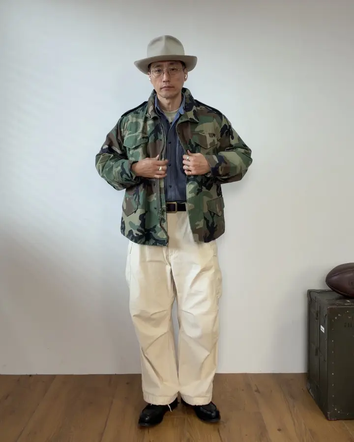 実物 USED 米軍 M-65 フィールドジャケット WOODLAND ミリタリー 軍服