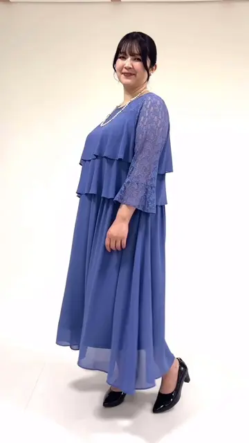 大きいサイズ】レースフレアドレス(ワンピース) | eur3(エウルキューブ