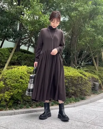 新作 WEB限定】タートルニットワンピース(ワンピース) | a.v.v(アー ワンピース