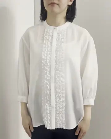 フリルデザインブラウス/洗える(ブラウス・シャツ) | MK MICHEL KLEIN