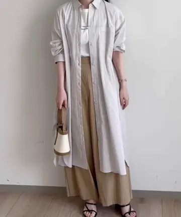 ako✿【rehellinen】リネンブザムロングシャツワンピース ako✿様専用【rehellinen】リネンブザムロングシャツワンピース