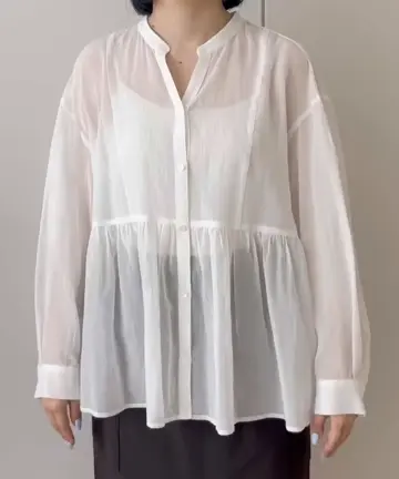 コットンシフォンブラウス/洗える(ブラウス・シャツ) | MK