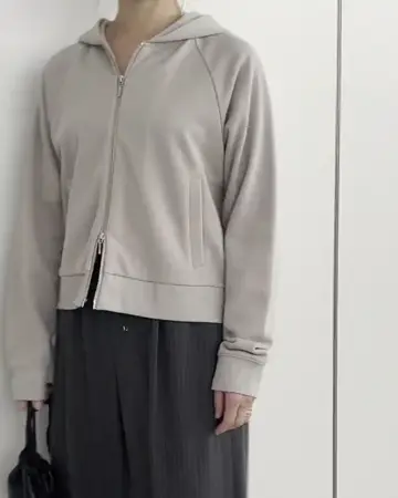 ラメ裏毛スウェットダブルジップパーカー/洗える(パーカー) | MK