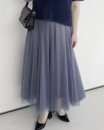 ボリュームチュールスカート/洗える(ロング・マキシ丈スカート) | MK