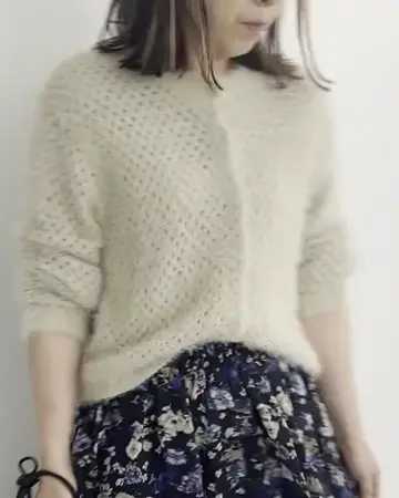 フェザーヤーンニットカーディガン/洗える(カーディガン) | MK MICHEL