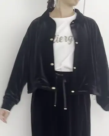 スノーベロア クロップドブルゾン/洗える(その他のコート・ブルゾン