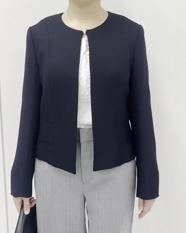 セットアップ対応]ノーカラージャケット/洗える/WEB限定サイズあり