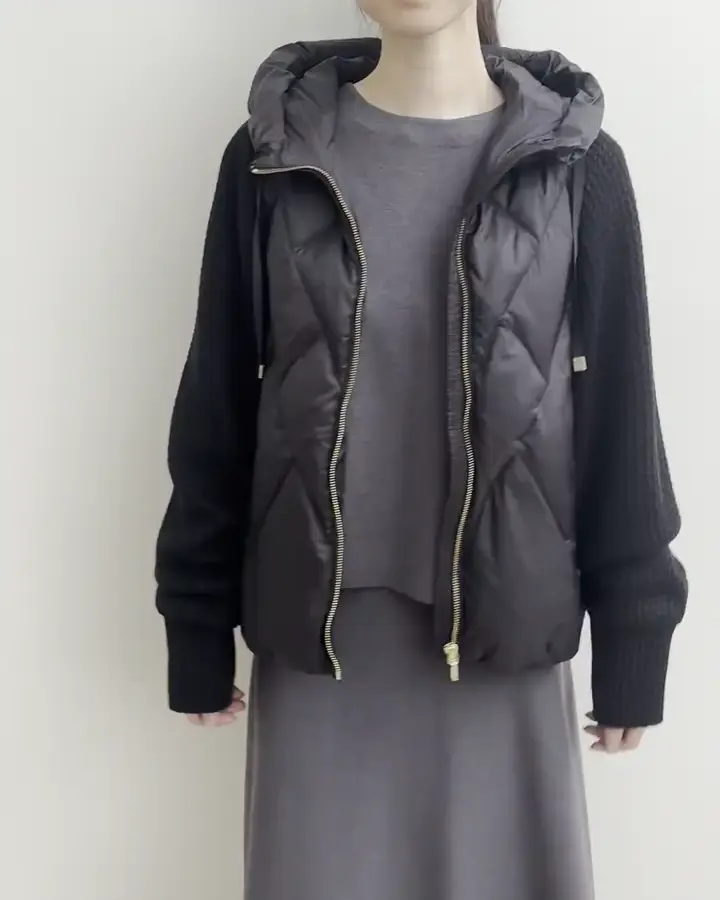 ニットスリーブダウンブルゾン(ダウンジャケット・コート) | MK MICHEL