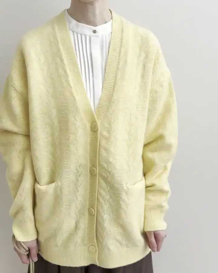 ソフト起毛ニットカーディガン/洗える(カーディガン) | MK MICHEL