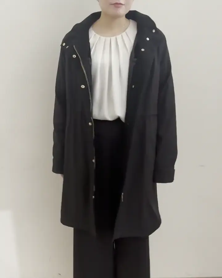 未使用 MKミッシェルクラン ダウンライナー付き2wayジャケット 40 黒 ダウンライナー付きマルチwayモッズコート/撥水加工(モッズ