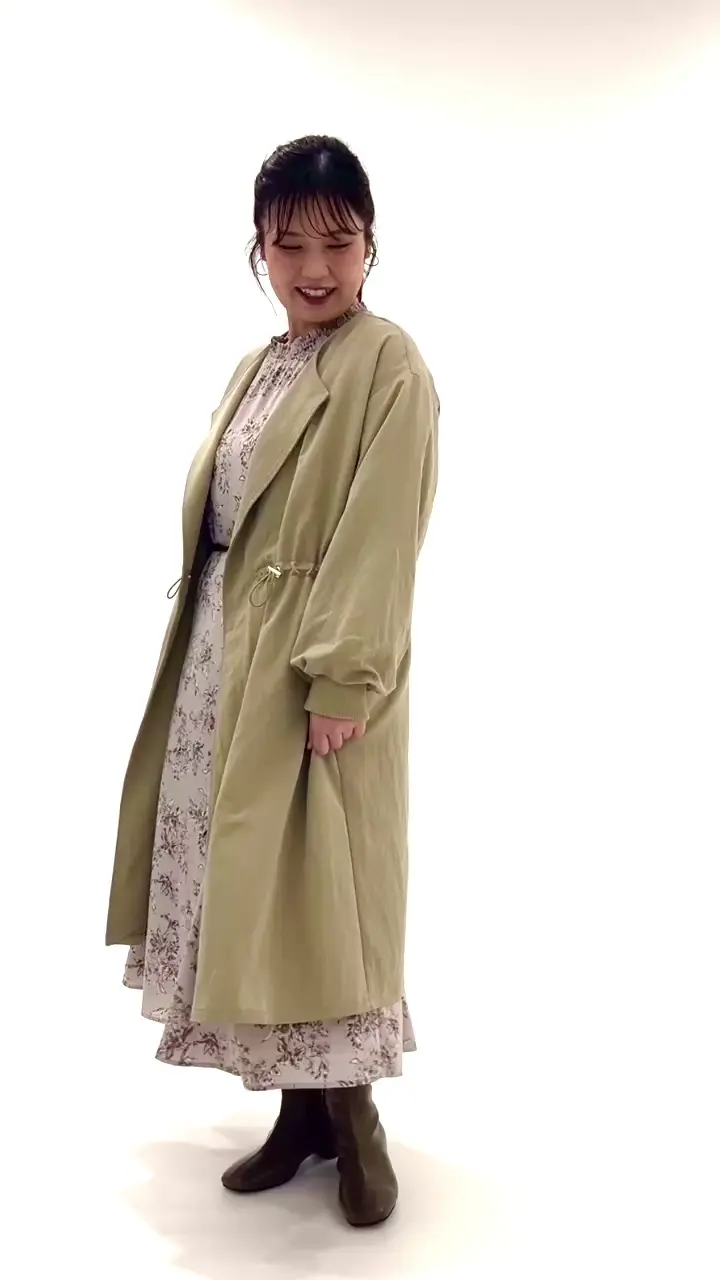 大きいサイズ】ノーカラーロングコート(その他のコート・ブルゾン