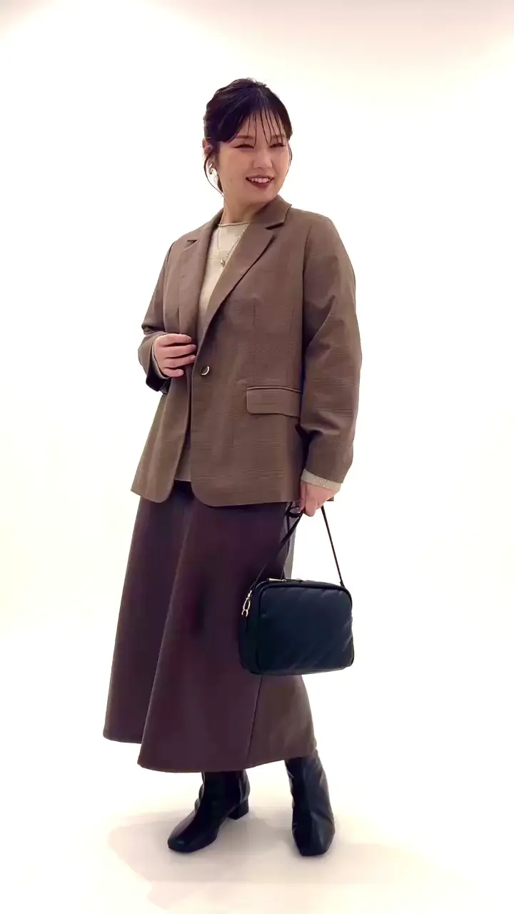 大きいサイズ】フェイクレザースカート(ミモレ丈スカート) | eur3