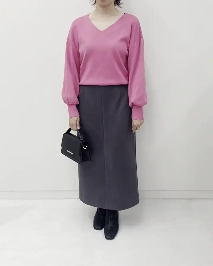 ベーシックVネックニット/洗える/WEB限定サイズあり(ニット・セーター