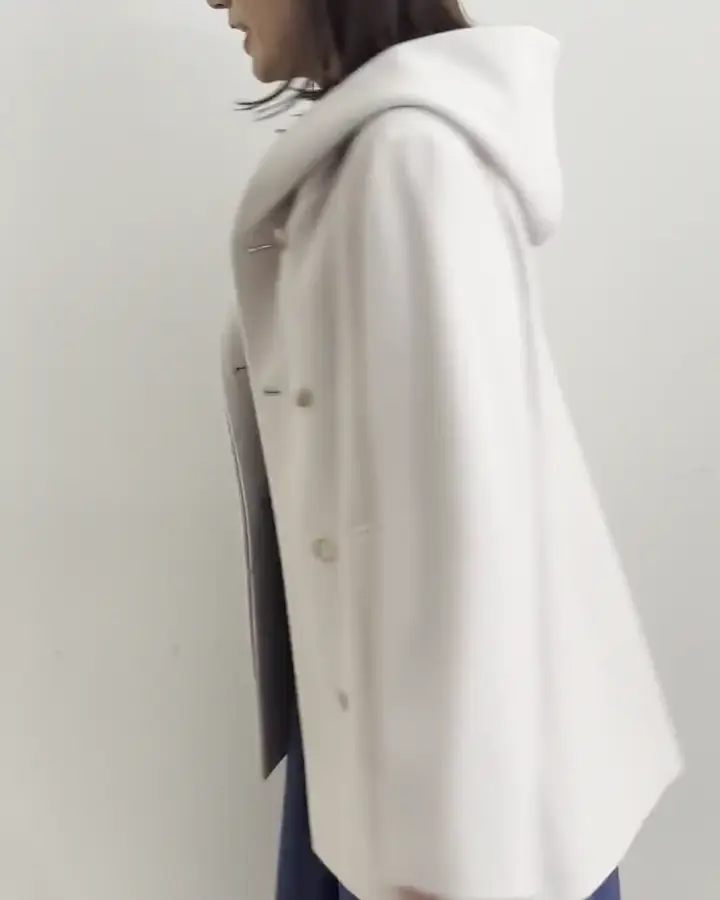 超軽量]エアリアルウール ミドル丈フーデットコート(その他のコート