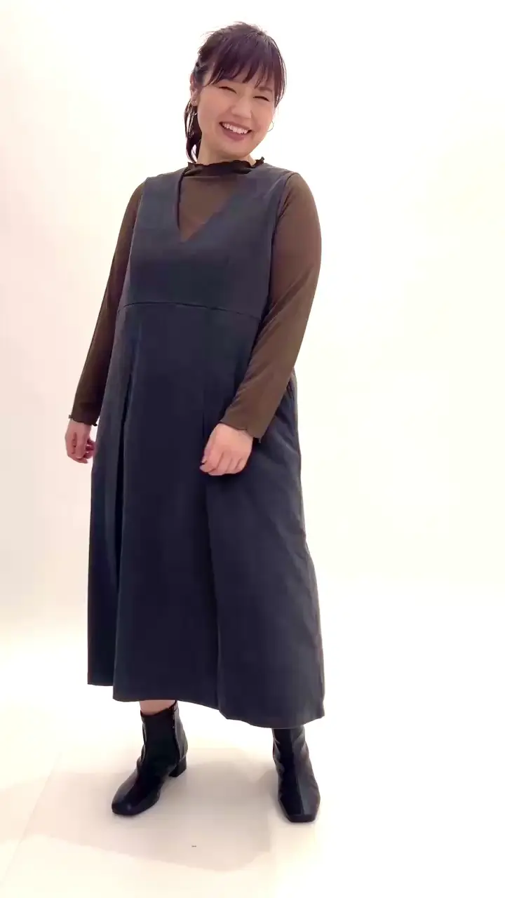 エウルキューブ（eur3）/【大きいサイズ】コーデュロイジャンパースカート 大きいサイズ】コーデュロイジャンパースカート(ワンピース) | eur3