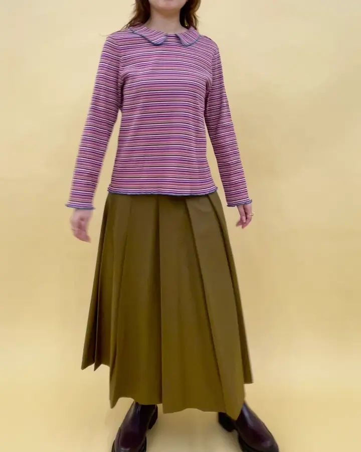Dentado ボーダー襟付きカットソー(カットソー・Tシャツ) | Jocomomola