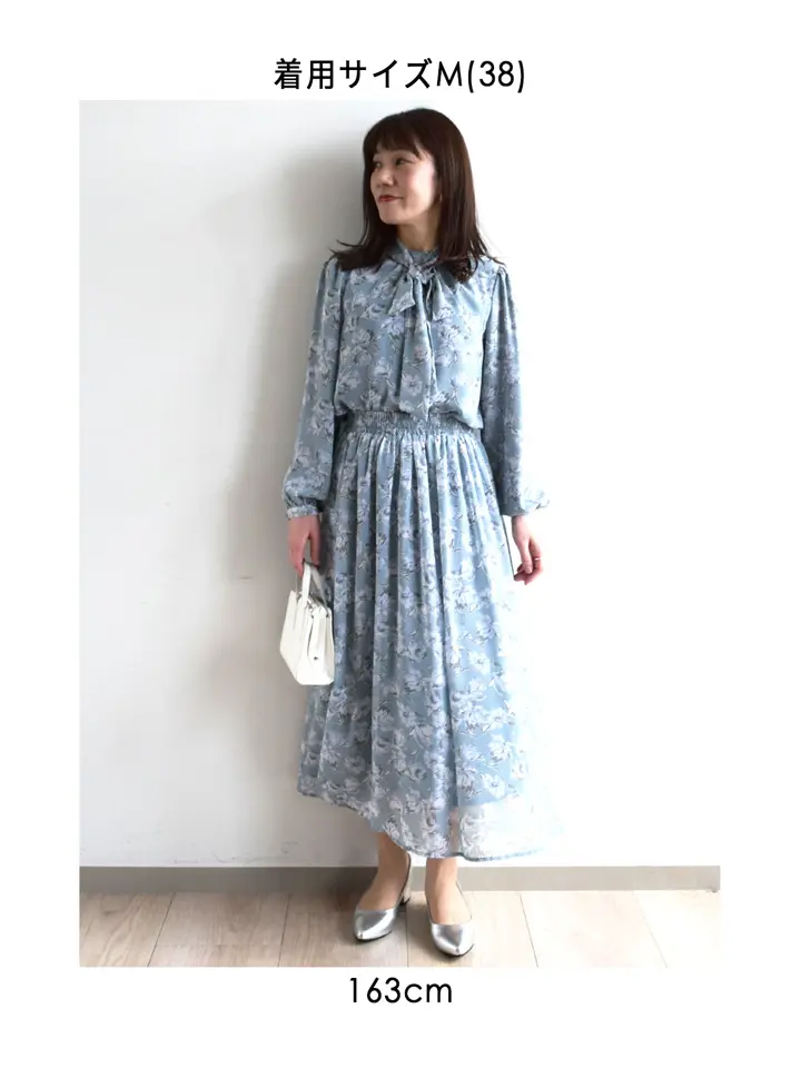 洗える]花柄シフォンスカート(ロング・マキシ丈スカート) | MK MICHEL