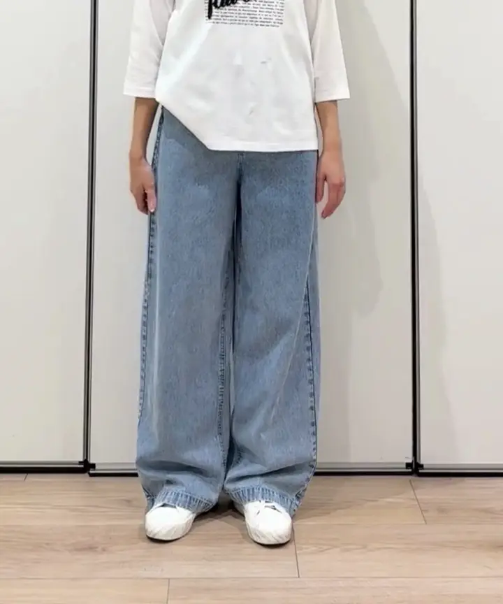 イージーデニムワイドパンツ(ガウチョ・ワイドパンツ) | GEORGES RECH