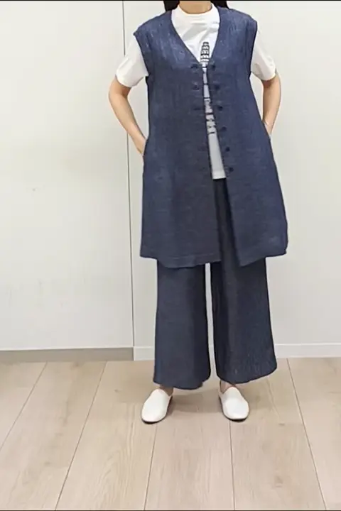洗える]デニム調リネンジレ(その他のジャケット・スーツ) | GIANNI LO