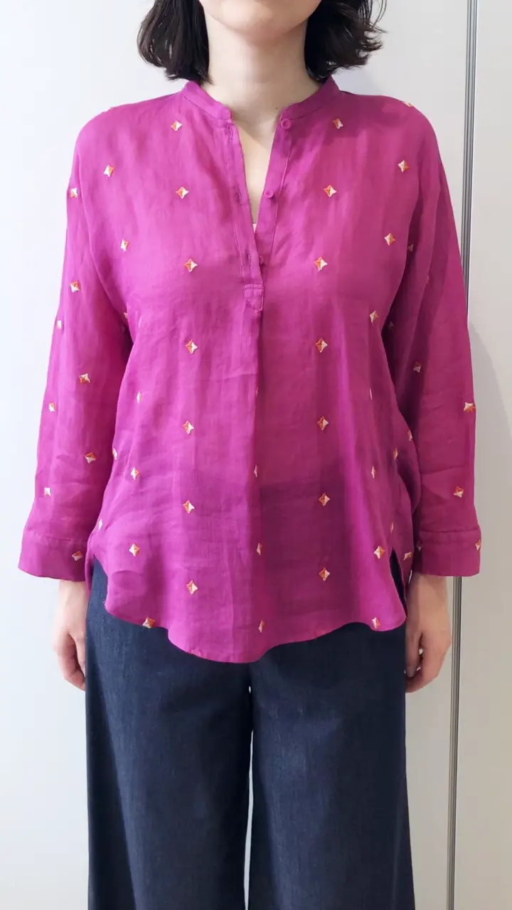 ダイヤ刺繍リネンブラウス(ブラウス・シャツ) | Sybilla(シビラ
