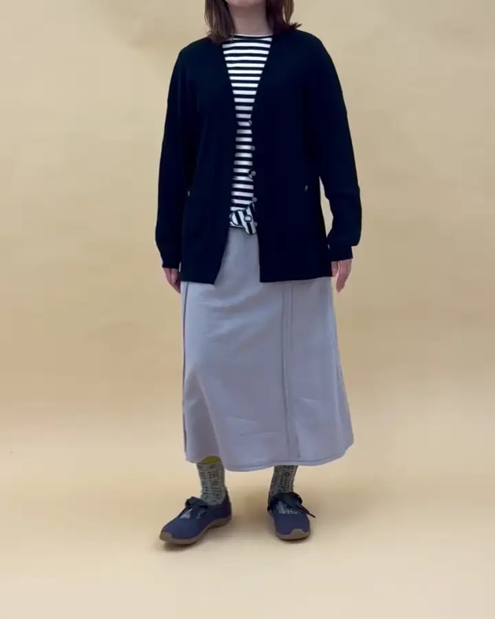 接触冷感】リブ編みロングカーディガン(カーディガン) | Jocomomola