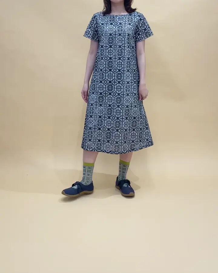 Dordado de verano フラワーカットワーク刺繍 ギンガムチェック