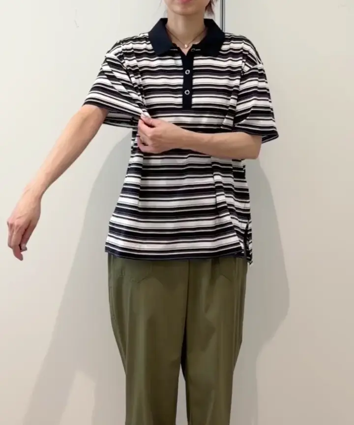 マルチボーダーポロシャツ(カットソー・Tシャツ) | GEORGES RECH