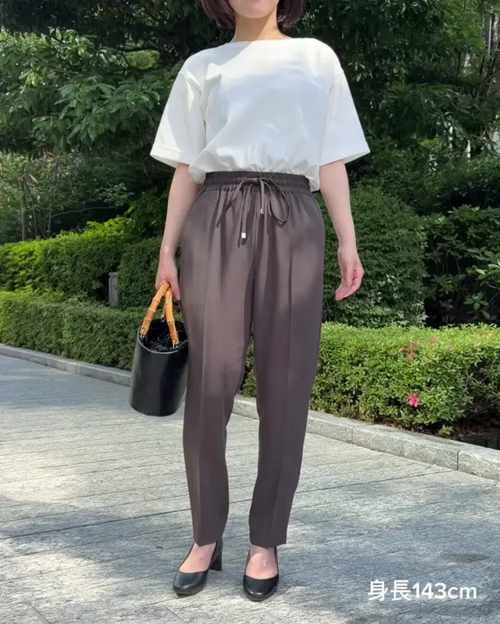 サイズが家と違いますので販売しております。 低身長サイズ】イージーテーパードパンツ［接触冷感/速乾/UVカット