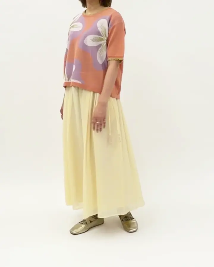 Flores de verano フラワージャカードニットプルオーバー(ニット