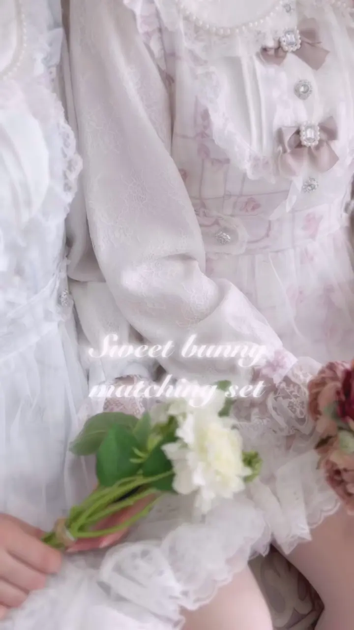 Sweet bunny セットアップ（セットアップ｜ピンク・黒・サックス