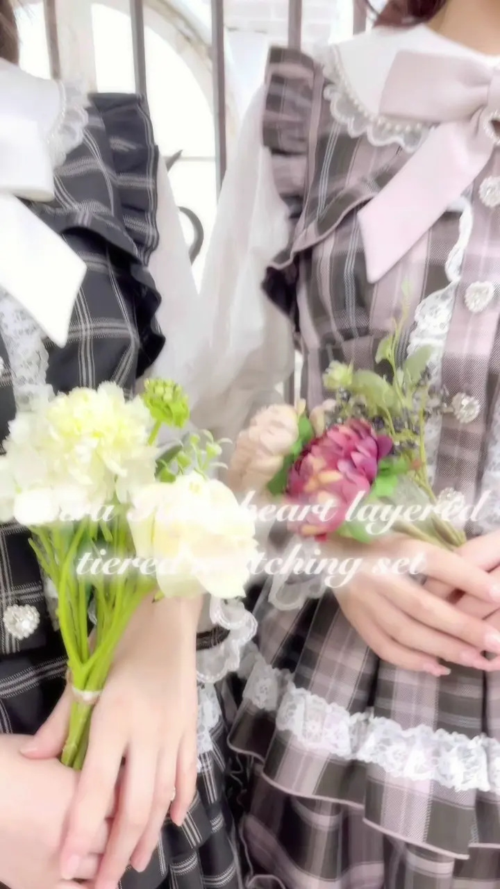 キラキラハートレイヤード風ティアードセットアップ（セットアップ