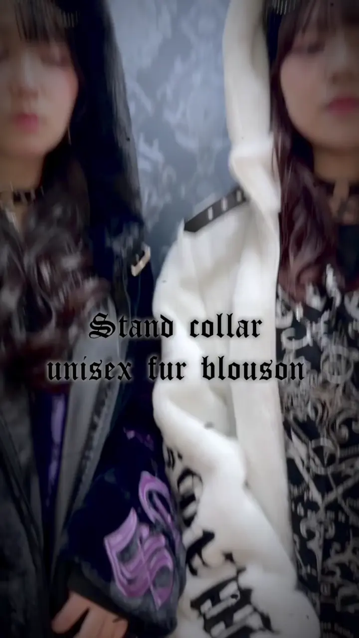 スタンドフードユニセックスファーブルゾン（ブルゾン｜オフホワイト