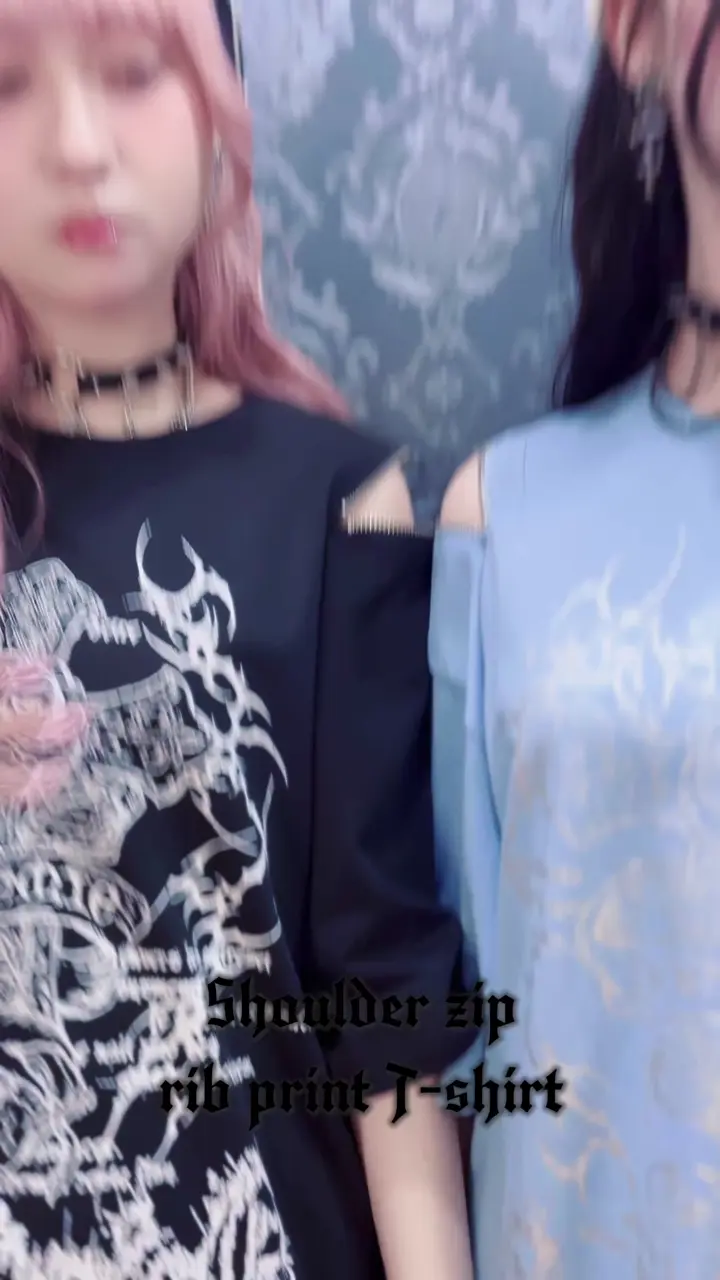 バック羽刺繍肩ZIPユニセックスTシャツ（カットソー・Tシャツ｜オフ