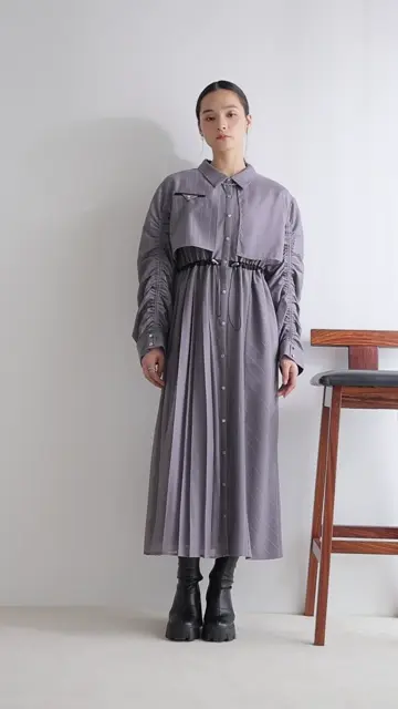 ハンドメイド　ワンピース　100size Tiaclasse ワンピース 「大きいサイズ」裾切替マーメイドフレア