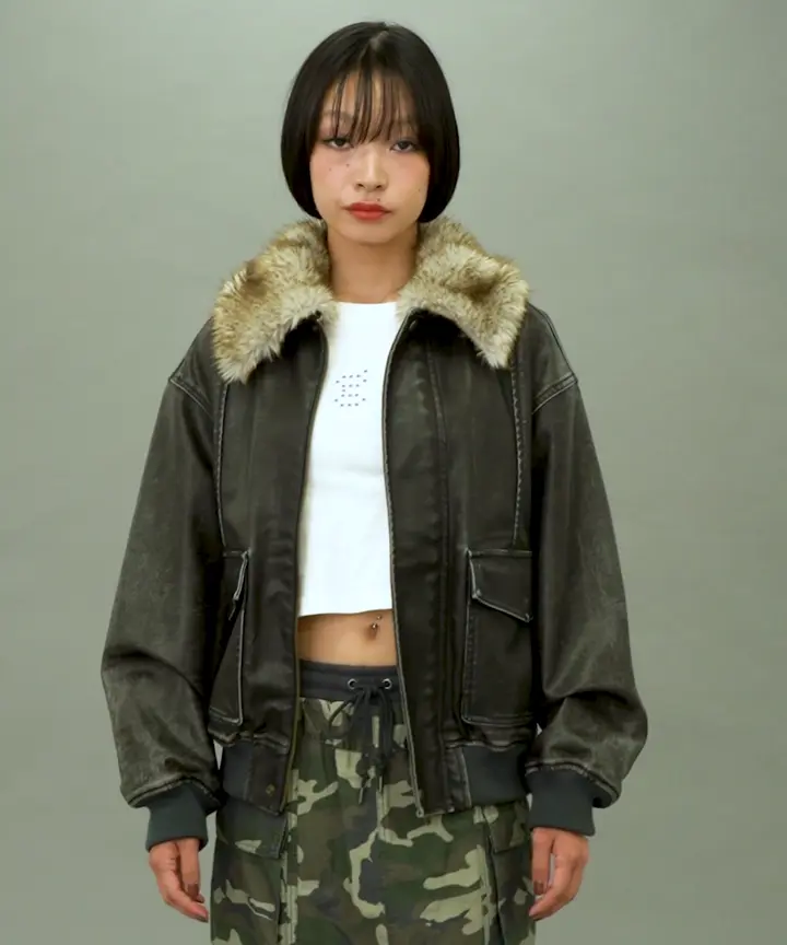 まぁ.♡さん専用★新品未使用★Faux leather crop jacket Amazon.co.jp: Cropped Faux Leather Jacket : ホビー