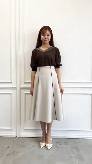 パイピングフレアスカート - 12Twelve Agenda(トゥエルブアジェンダ