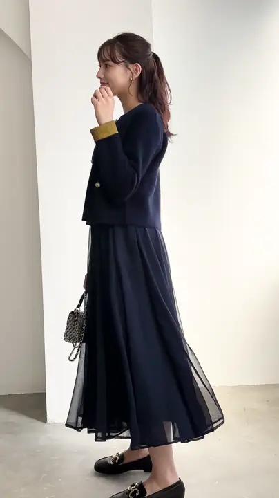 シャイニーシアーボリュームスカート - 12Twelve Agenda(トゥエルブ