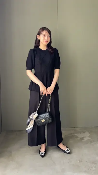 ウエストクロスワイドパンツ - 12Twelve Agenda(トゥエルブアジェンダ