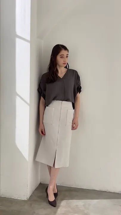 NANOTEXタックスリーブブラウス - 12Twelve Agenda(トゥエルブ