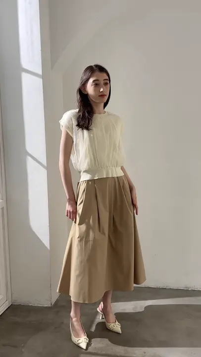 SALE】撥水タックフレアスカート - 12Twelve Agenda(トゥエルブ