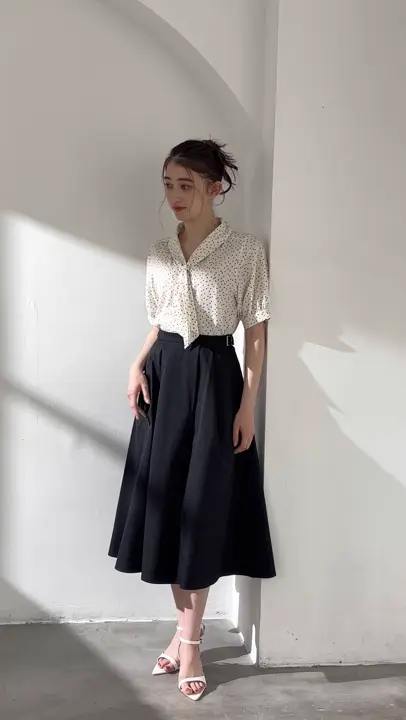 SALE】撥水タックフレアスカート - 12Twelve Agenda(トゥエルブ
