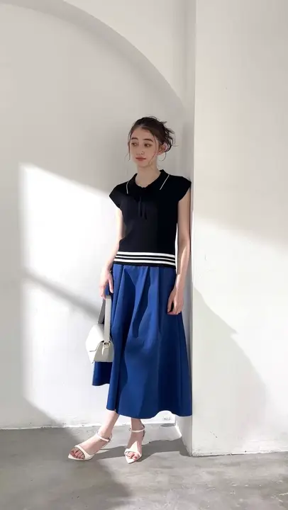 SALE】撥水タックフレアスカート - 12Twelve Agenda(トゥエルブ