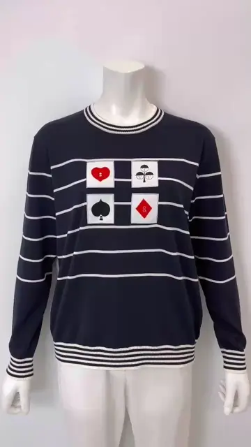 トランプモチーフボーダーニット|ピッコーネクラブ - ゴルフウェアや