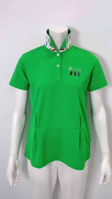 襟裏プリント速乾ポロシャツ|ピッコーネクラブ - ゴルフウェアや婦人服通販