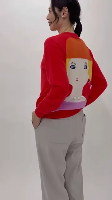 新品タグ付　ピッコーネ　カーディガン　ニット　ポケット　女の子モチーフがキュート 多種ビジュー釦シャギーニットカーディガン≪Shaggy and Fur Collection≫