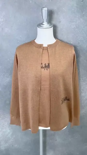 アンサンブル風2WAY刺繍ニット|スタジオピッコーネ - ゴルフウェアや