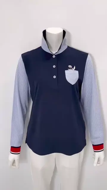 ストライプ切替速乾ポロシャツ|ピッコーネクラブ - ゴルフウェアや婦人