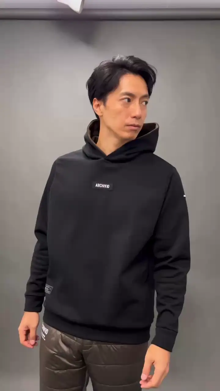 【美品】アルチビオ フルジップアップパーカー 48 L ブラック 黒 フード 美品】アルチビオ フルジップアップパーカー 48 L ブラック 黒 フード
