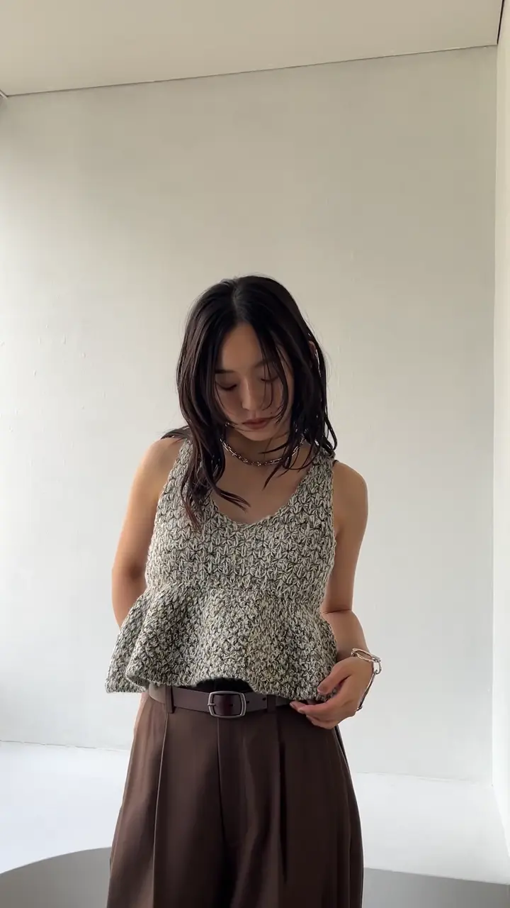 予約販売】メランジニットペプラムビスチェ 全3色 | すべての商品 | W:Huku